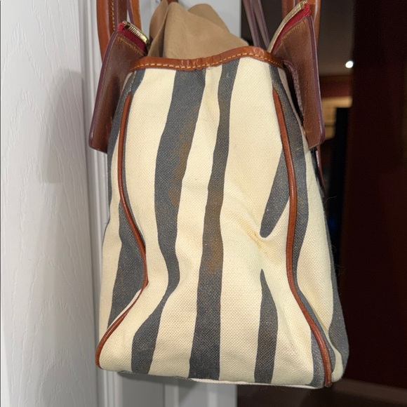 Vintage Dooney & Bourke Tan and Black Zebra Satchel - Picture 3 of 10